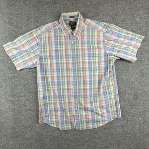 Alexander Julian Colours Shirt Mens Large Multicolor Short Sleeve Button Up